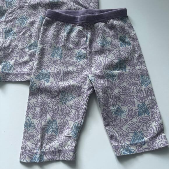 Tea Collection Purple Floral 2-Piece Pajamas - Girls Size 7 - Picture 3 of 4
